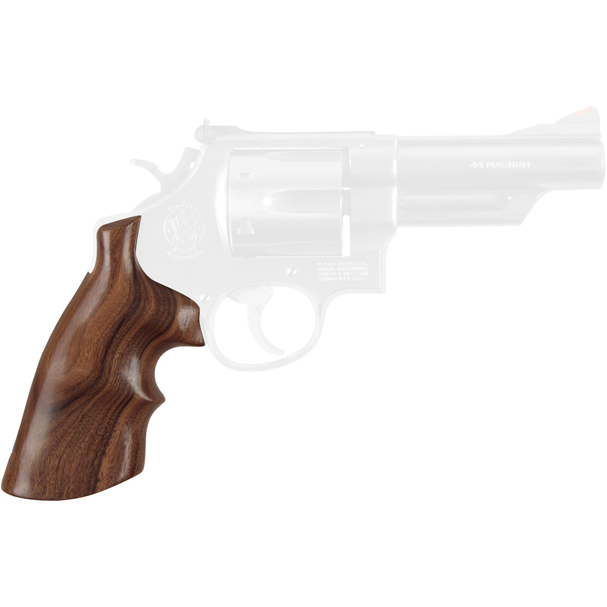 Hogue Smith & Wesson Square Butt Smooth N Frame with Finger Grooves - Pau Ferro Hogue