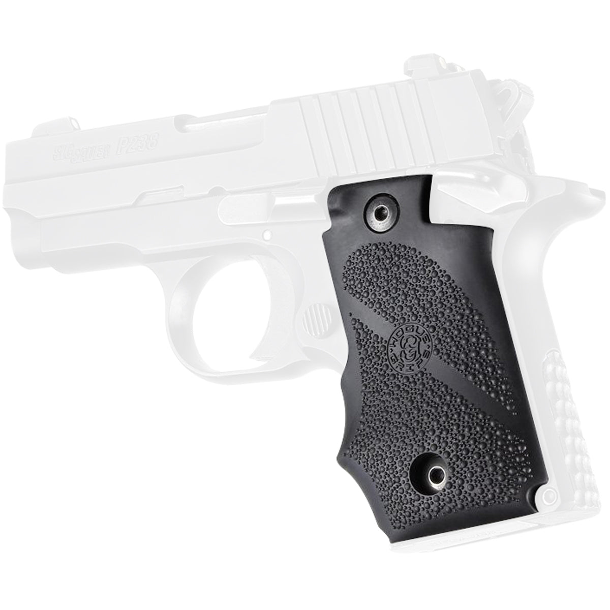 Hogue SIG SAUER P238 Ambi Safety Rubber Grip with Finger Grooves - Black Hogue