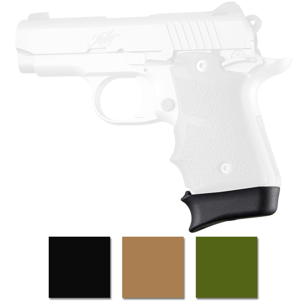 Hogue Kimber Micro 9 Cobblestone Rubber Grip with Finger Grooves Hogue