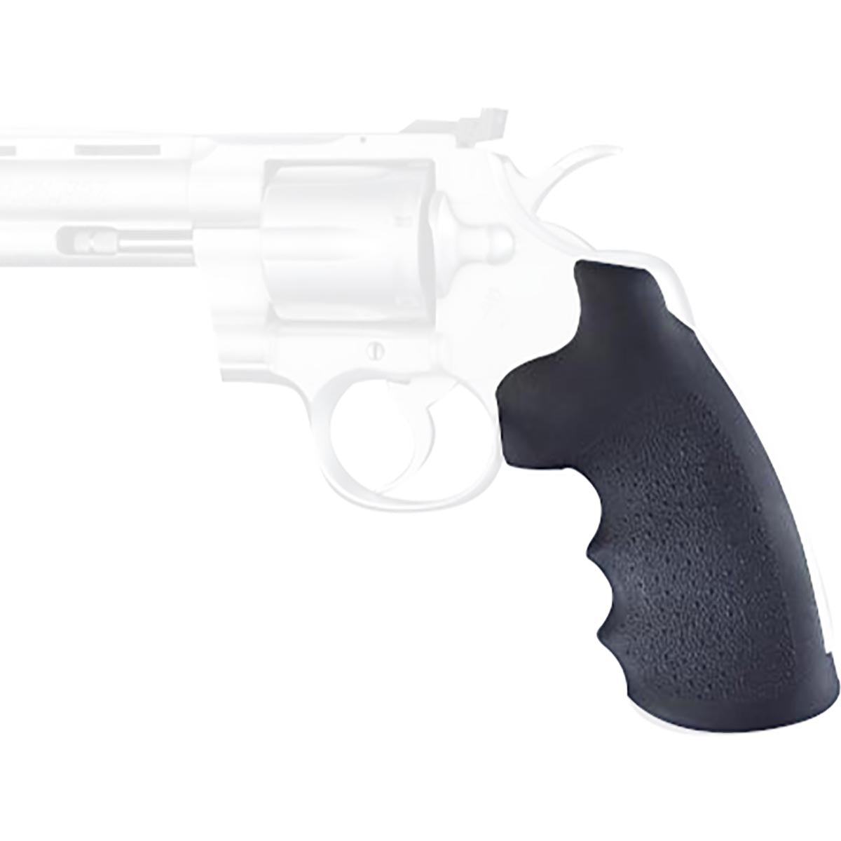 Hogue Overmold Grips For Colt Python – Black Rubber, Model 46000, Improves Handling & Comfort