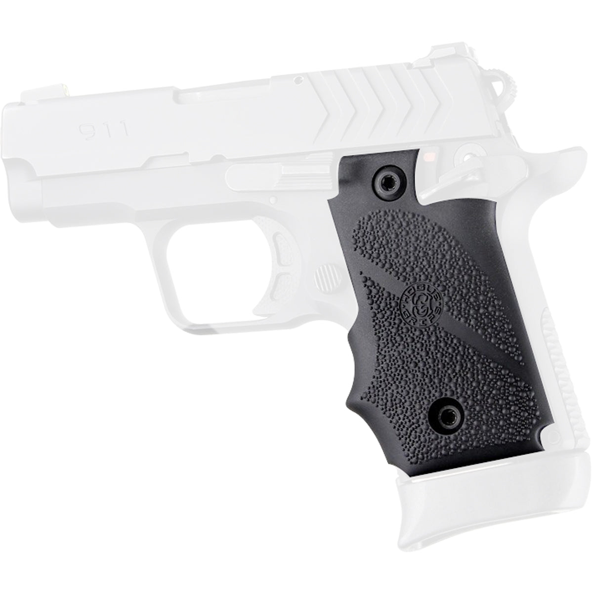 Hogue Springfield Armory 911 9mm Ambi Safety Rubber Grip with Finger Grooves Hogue