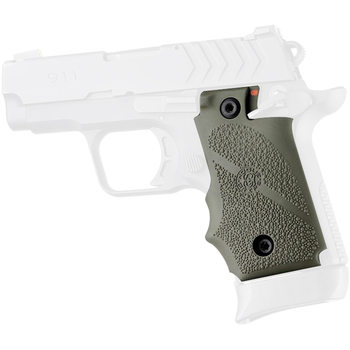 Hogue Springfield Armory 911 9mm Ambi Safety Rubber Grip with Finger Grooves Hogue