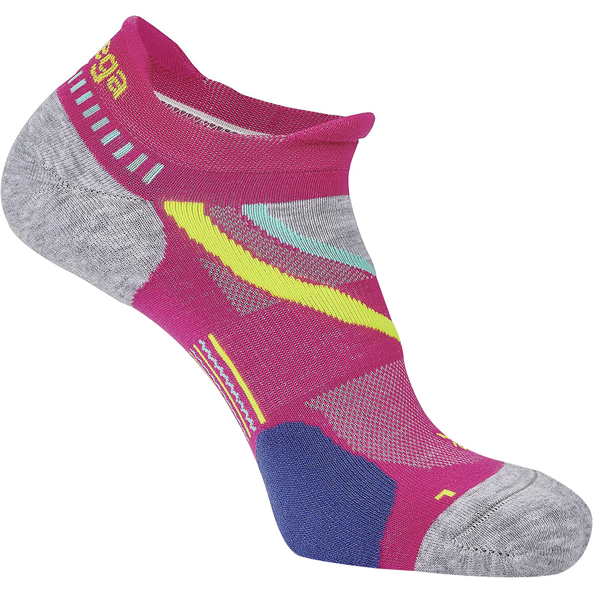 Balega UltraGlide No Show Running Socks - Electric Pink/Midgray Balega