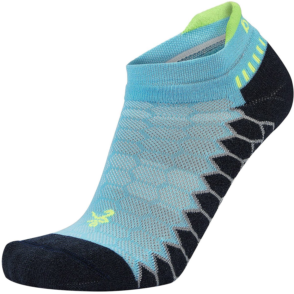 Balega Silver No Show Performance Running Socks - Aqualine/Charcoal - Forza Sports