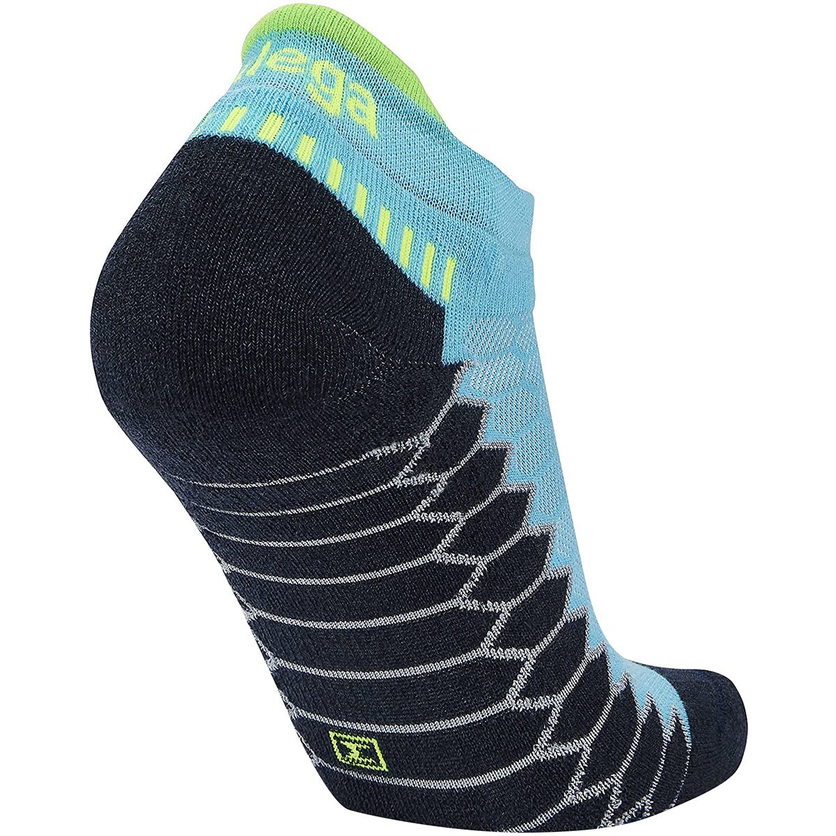 Balega Silver No Show Performance Running Socks - Aqualine/Charcoal - Forza Sports
