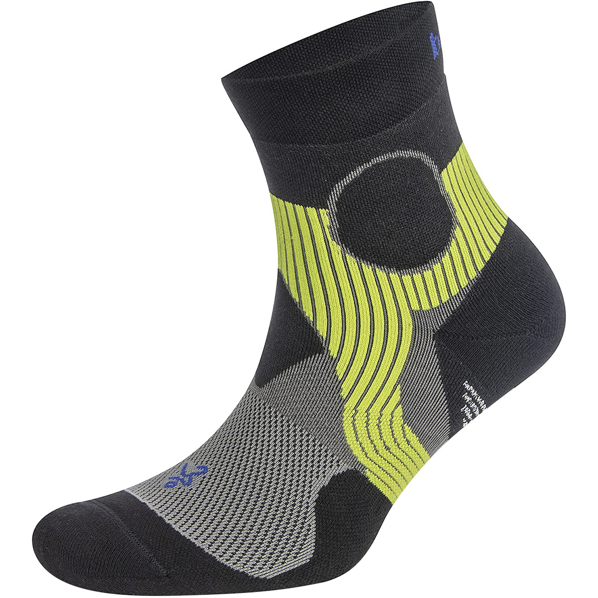 Balega Support Quarter Length Running Socks - Light Gray/Black Balega