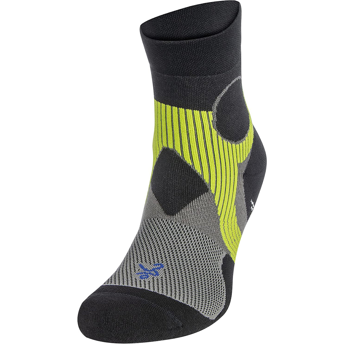 Balega Support Quarter Length Running Socks - Light Gray/Black Balega