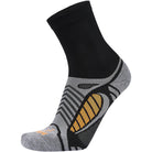 Balega Ultra Light Second Skin Crew Length Running Socks - Black/Gray Heather Balega