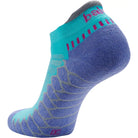 Balega Silver No Show Running Socks - Neon Aqua/Lavender Balega