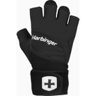 Harbinger Unisex Training Grip Wrist Wrap Weight Lifting Gloves - Black Harbinger