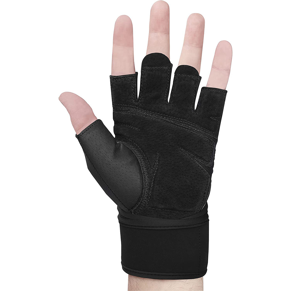 Harbinger Unisex Training Grip Wrist Wrap Weight Lifting Gloves - Black
