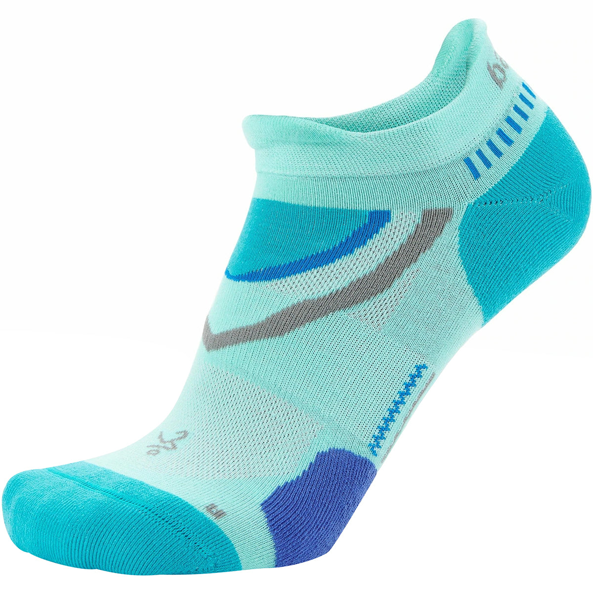 Balega Ultra Glide No Show Running Socks - Light Aqua/Lake Blue Balega