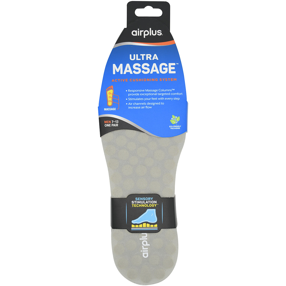 Airplus Ultra Massage Active Cushioning Full Length Shoe Insoles - Men's 7-13 Airplus