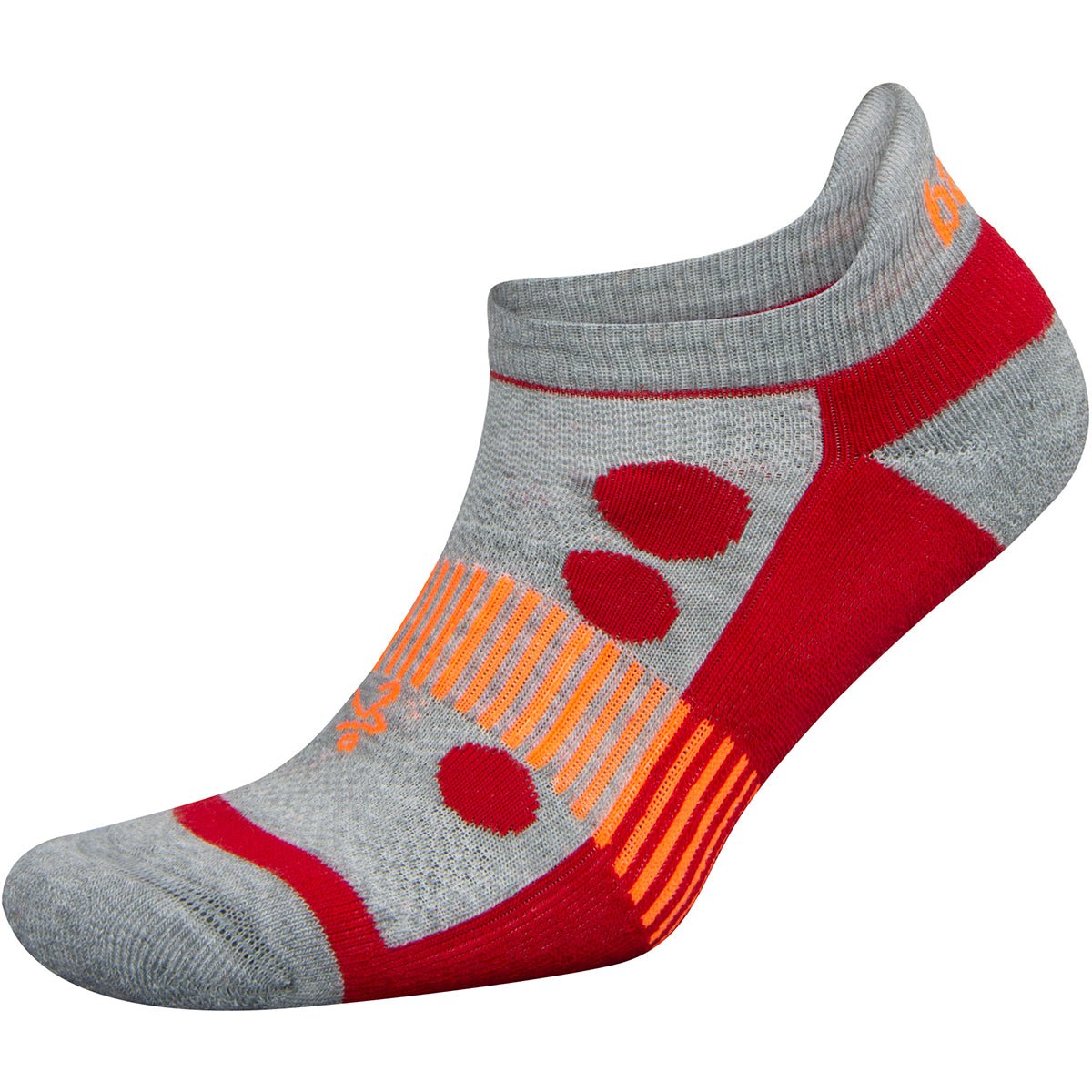 Balega Kids Hidden Cool 2 No Show Running Socks - Midgray/Red - Forza Sports