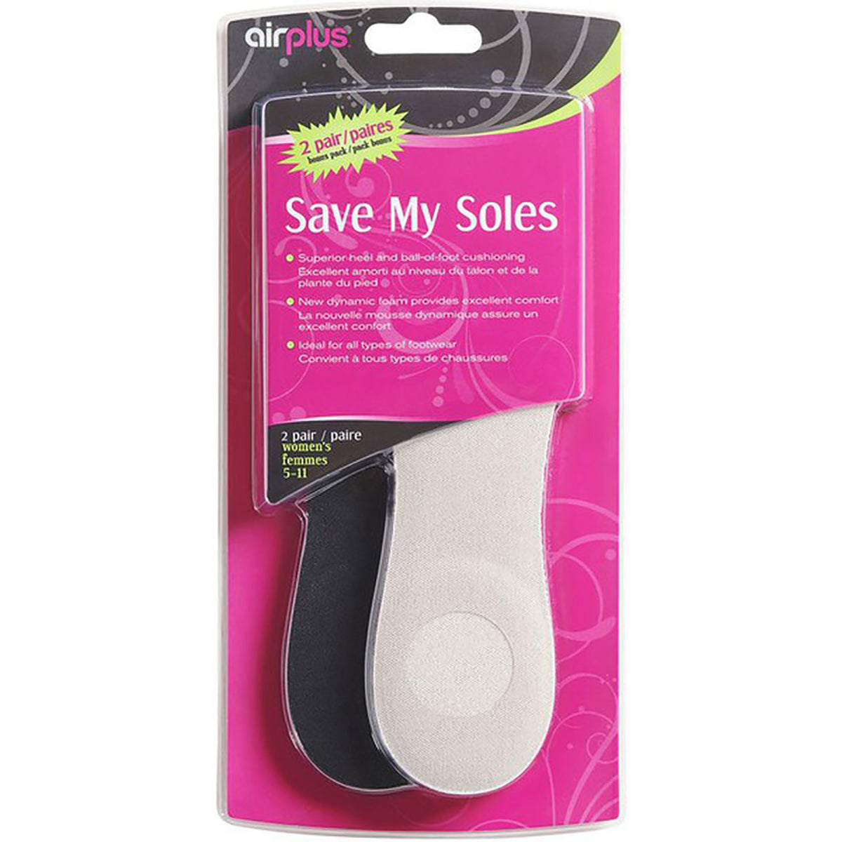 Airplus Women's Size 5-11 Save My Soles Shoe Cushions Airplus