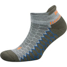 Balega Silver No Show Running Socks - Midgray/Green Pepper Balega