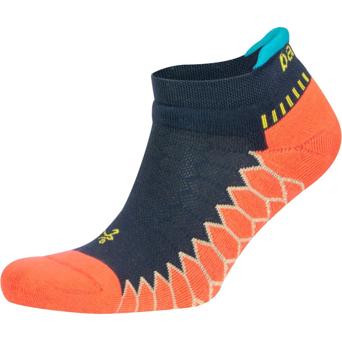 Balega Silver No Show Running Socks - Neon Coral/Ink - Forza Sports