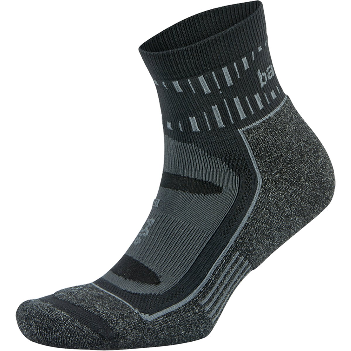 Balega Blister Resist Quarter Length Running Socks - Gray/Black - Forza Sports