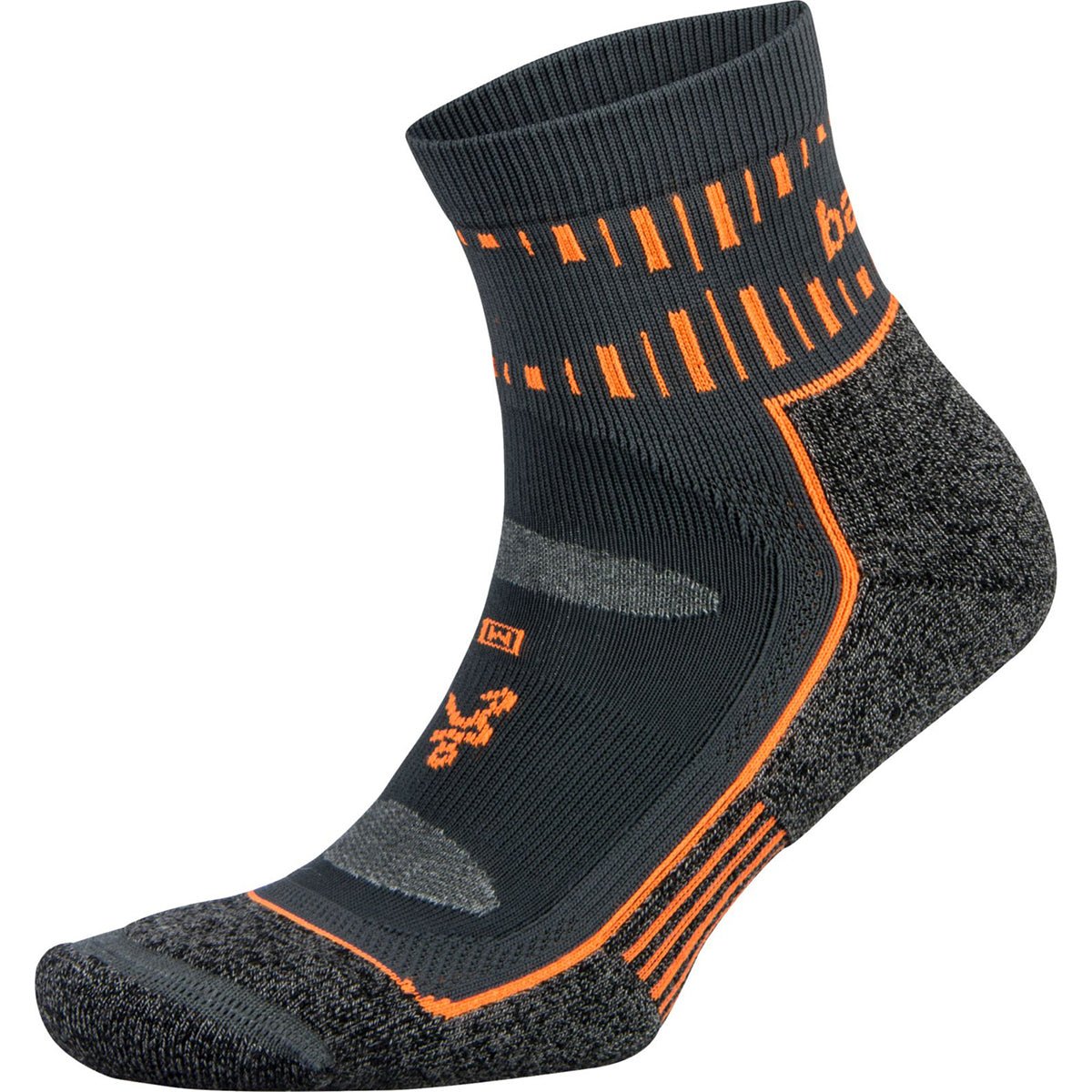 Balega Blister Resist Quarter Running Socks - Gray/Orange - Forza Sports