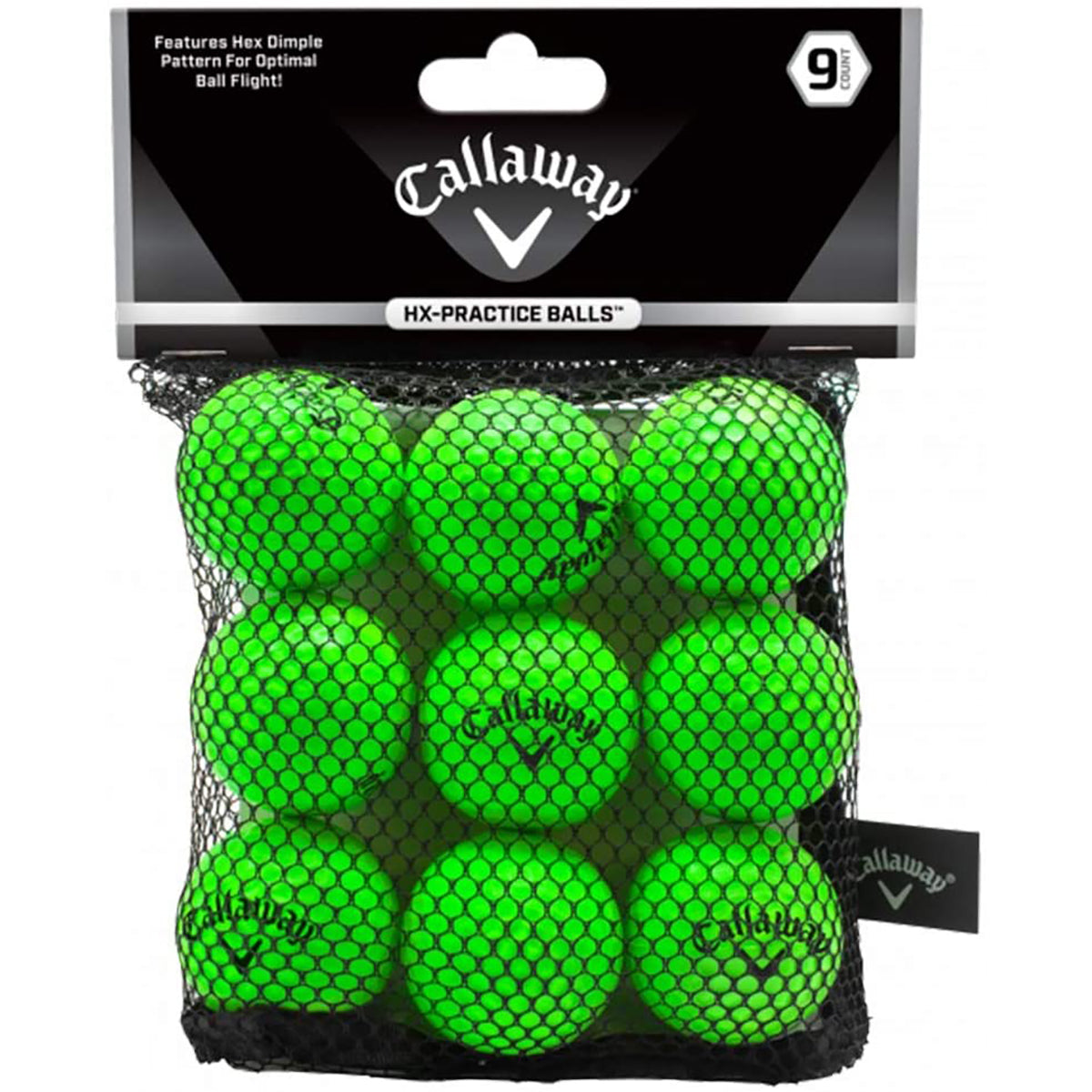 Callaway HX 9 Count Practice Golf Balls - Green Callaway