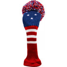 IZZO Vintage Knitted Golf Club Headcover - Red/White/Blue IZZO Golf