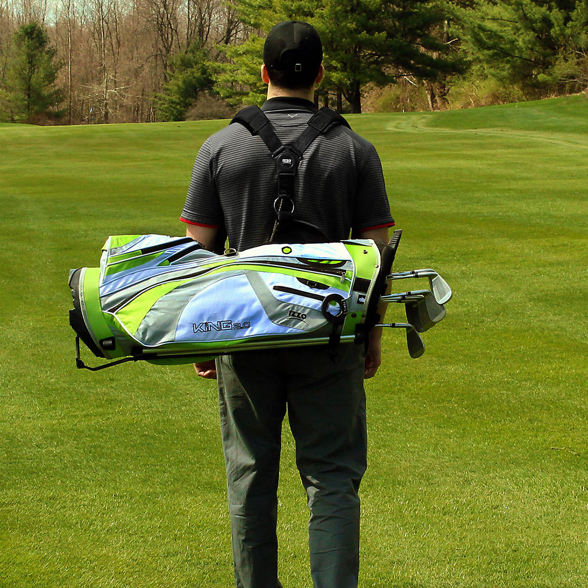 IZZO Golf Ionetix Dual Carry Bag Strap IZZO Golf