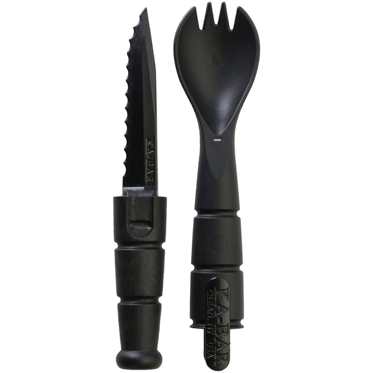 KA - BAR Spork and Knife Combo - Black - Forza Sports