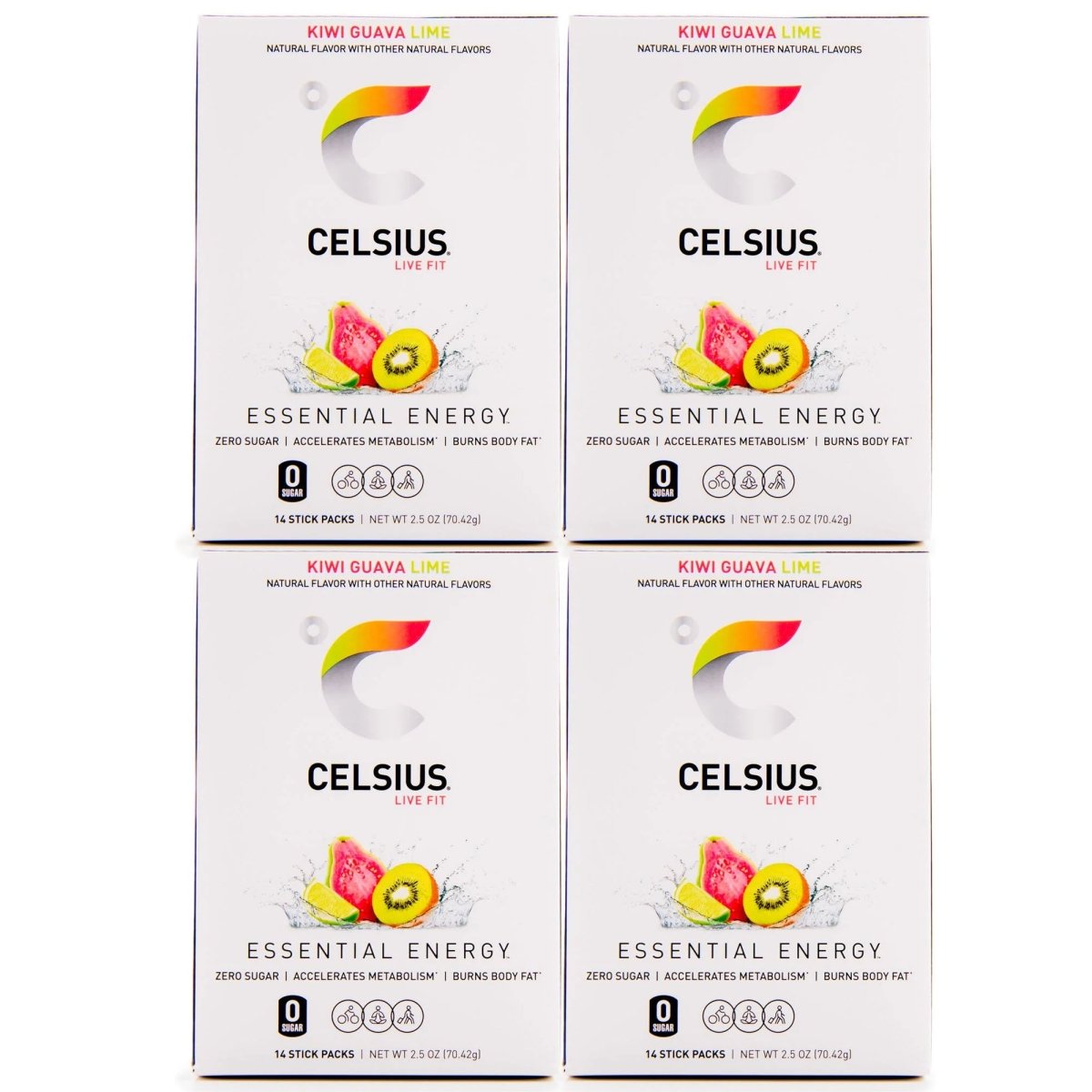 Celsius On - The - Go Zero Sugar Powder Stick Drink Mix 4 Pack - Forza Sports