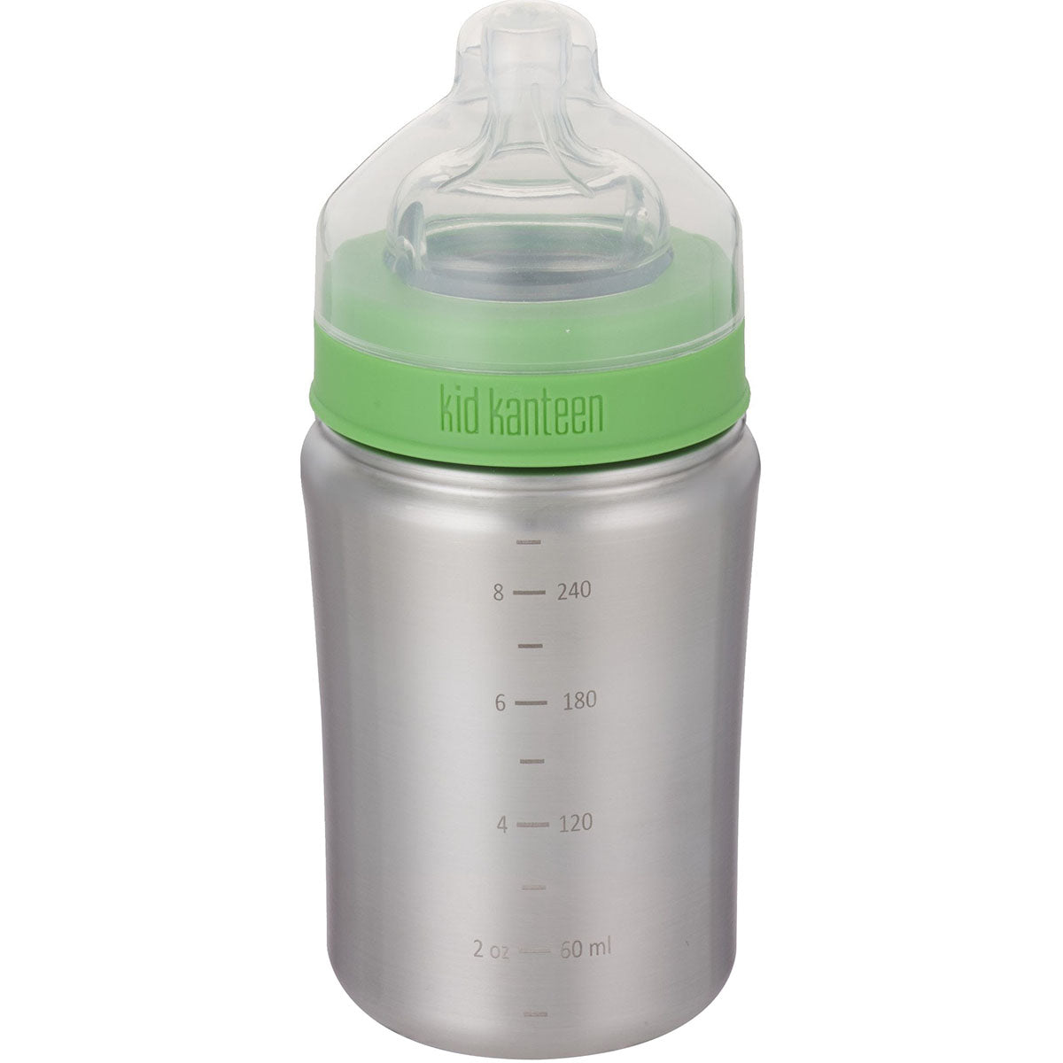 Klean Kanteen 9 oz. Baby Bottle with Medium Flow Nipple - Brushed Stainless Klean Kanteen