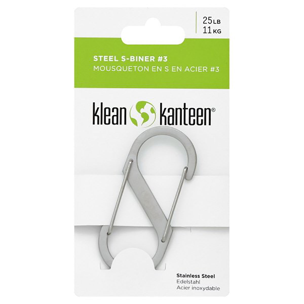 Klean Kanteen S-Biner, Steel, No. 3, 25 lb