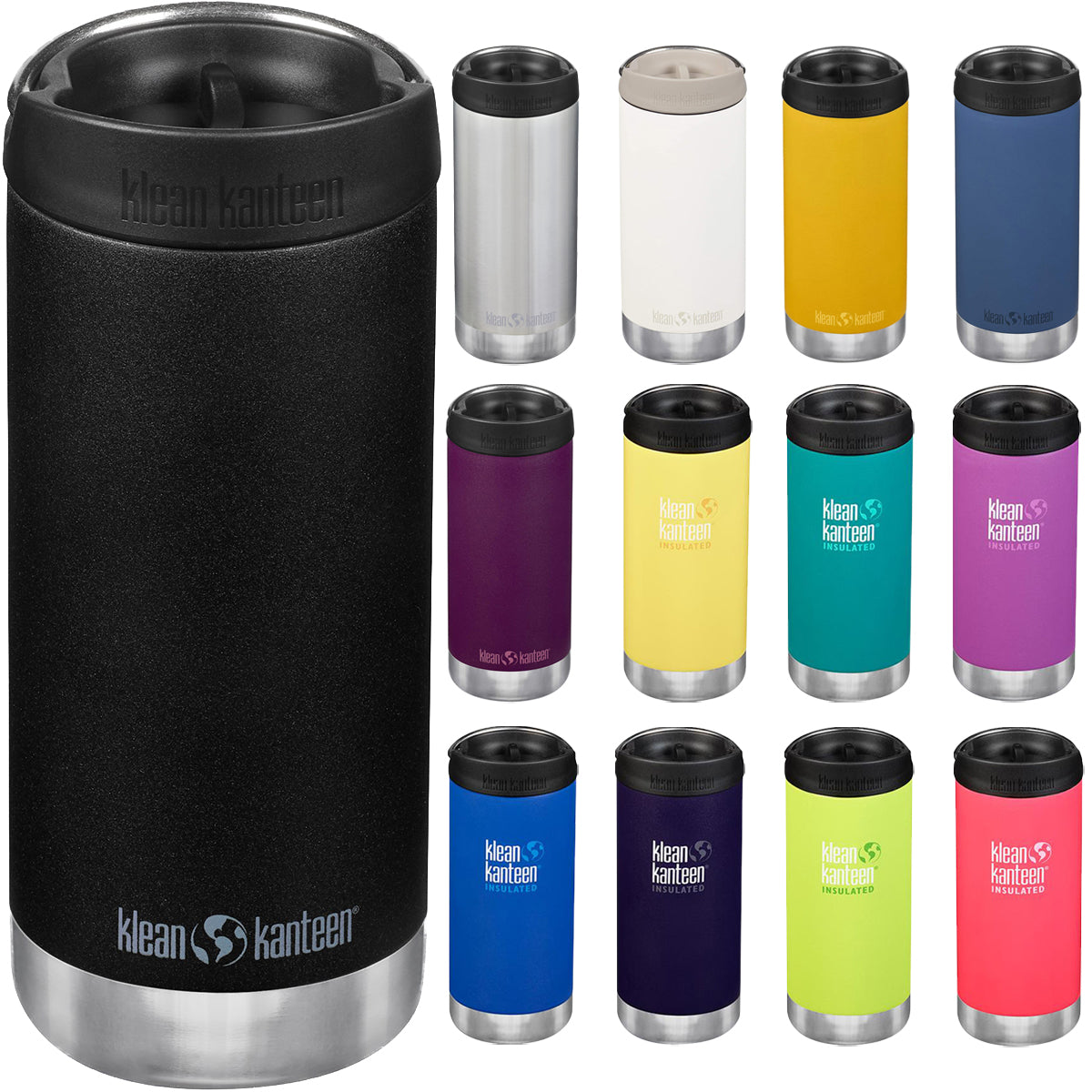 Klean Kanteen 12 oz. TKWide Insulated Stainless Steel Bottle with Cafe Cap Klean Kanteen