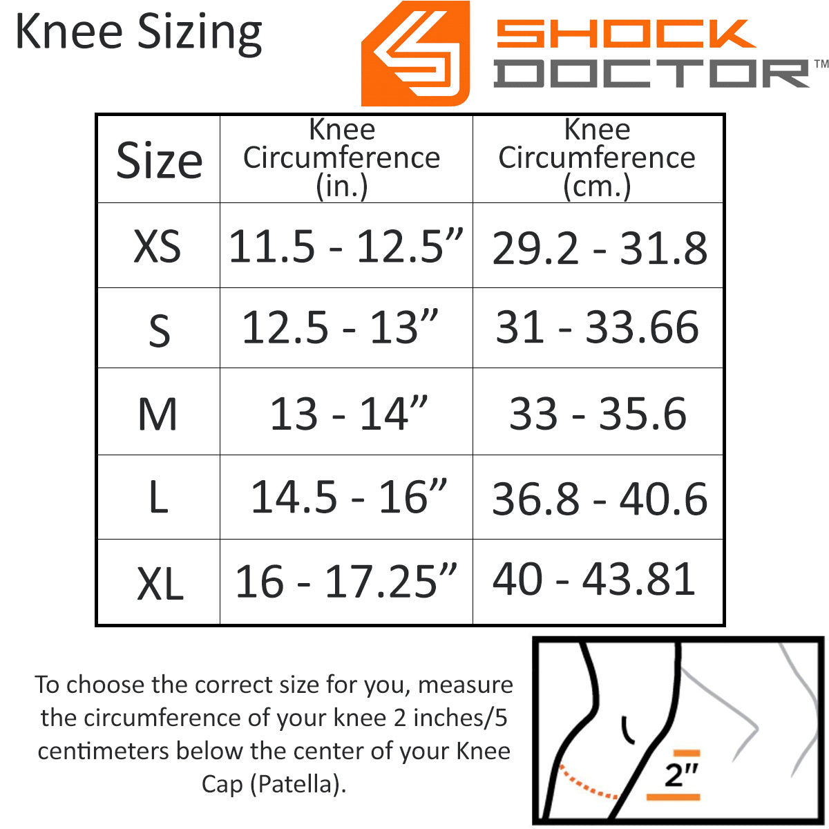 Shock Doctor Knee Stabilizer with Flexible Knee Stays - Black Shock Doctor