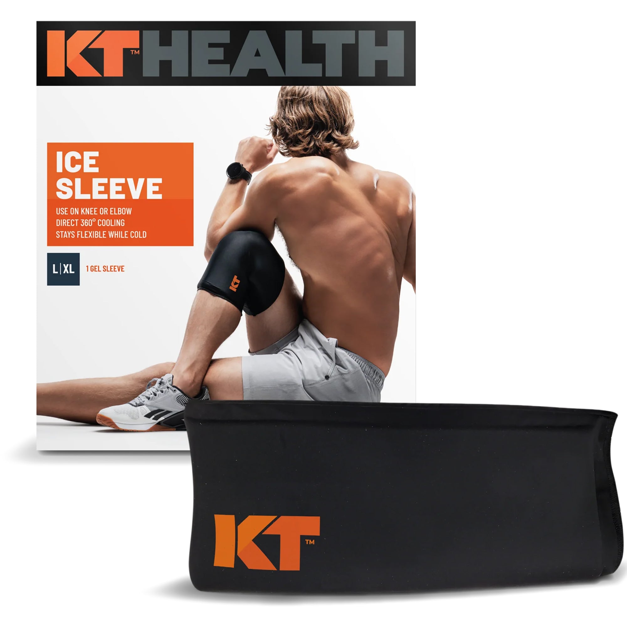 KT Health Recovery+ Ice Knee and Elbow Sleeve - Black KT Tape