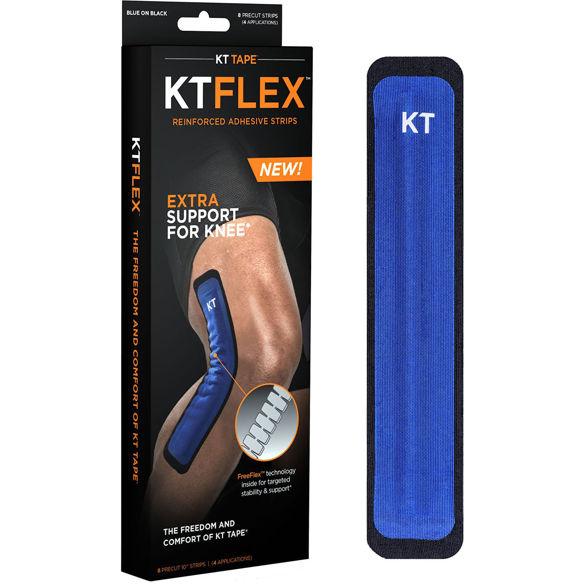 KT Tape KTFlex Precut Kinesiology Therapeutic Elastic Sports Flex Tape, 8 Strips KT Tape