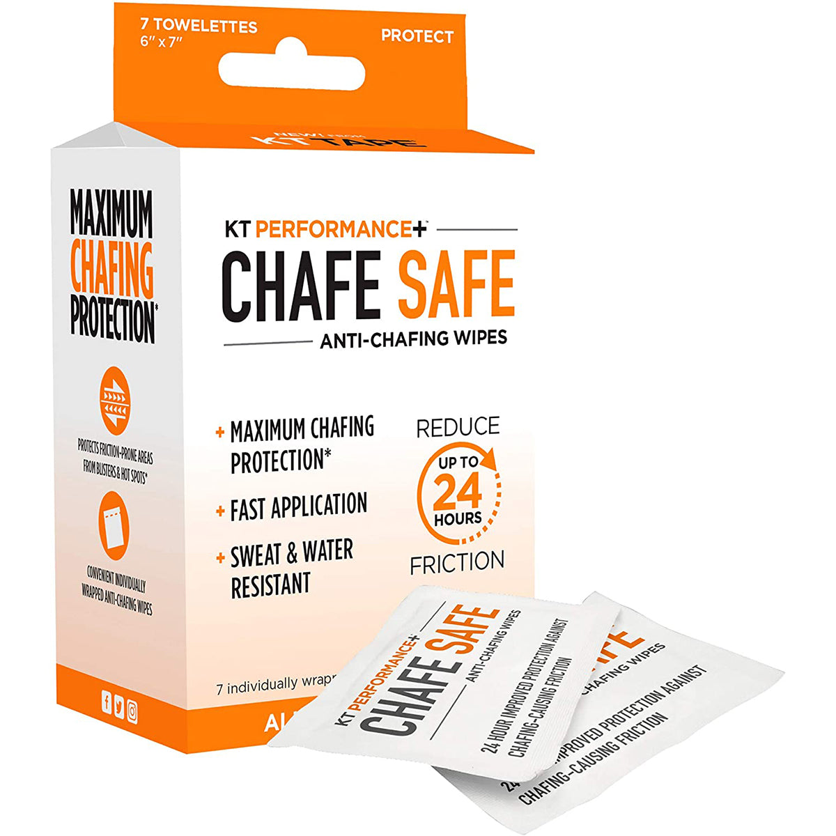 KT Tape Performance+ Chafe Safe Anti-Chafing Wipes KT Tape