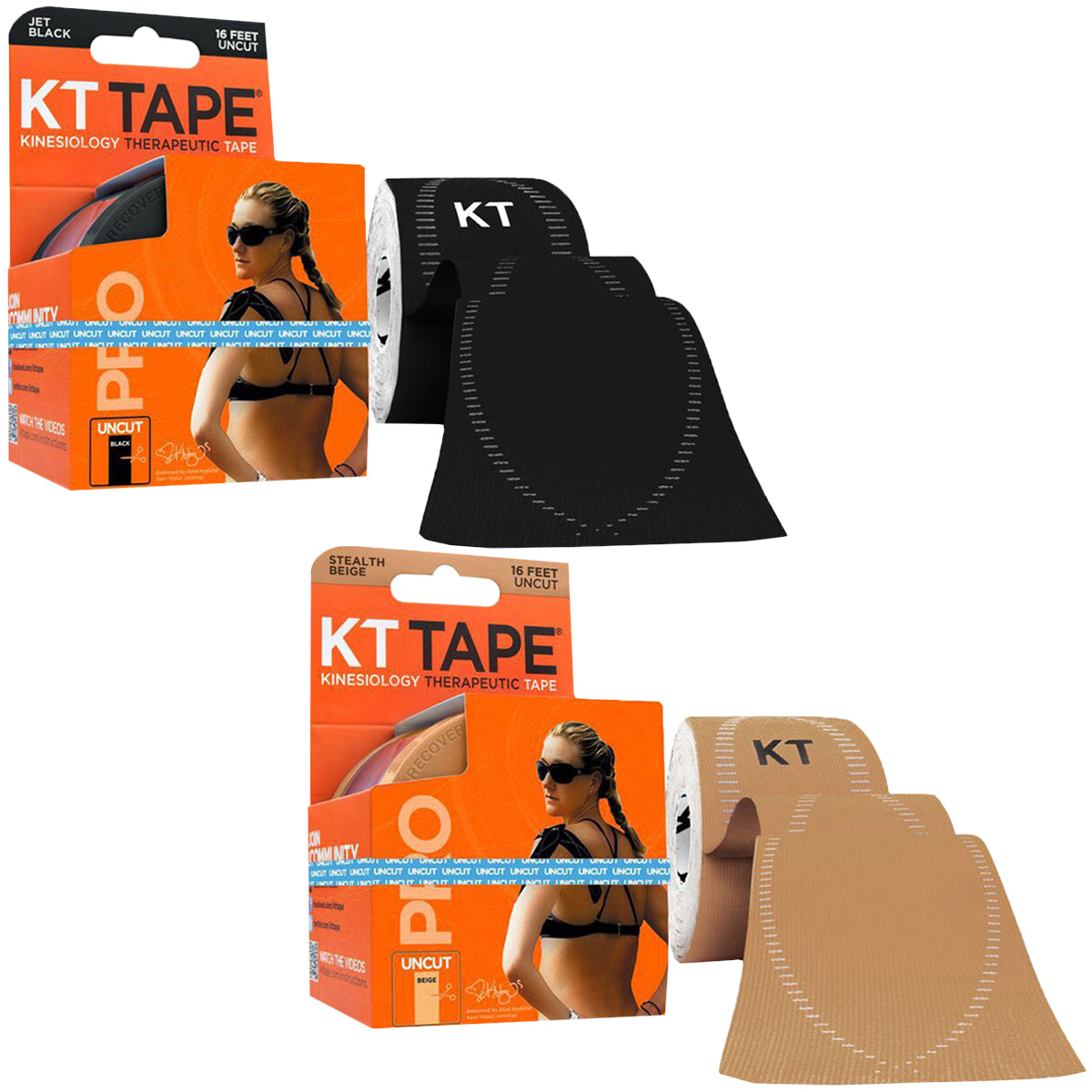 KT Tape Pro 16 ft Uncut Kinesiology Therapeutic Elastic Sports Tape Roll KT Tape