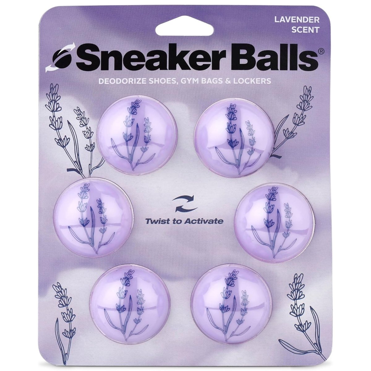 Sneaker Balls Lavender Scented Shoe Freshener, Lavender, 6 Pack - Forza Sports