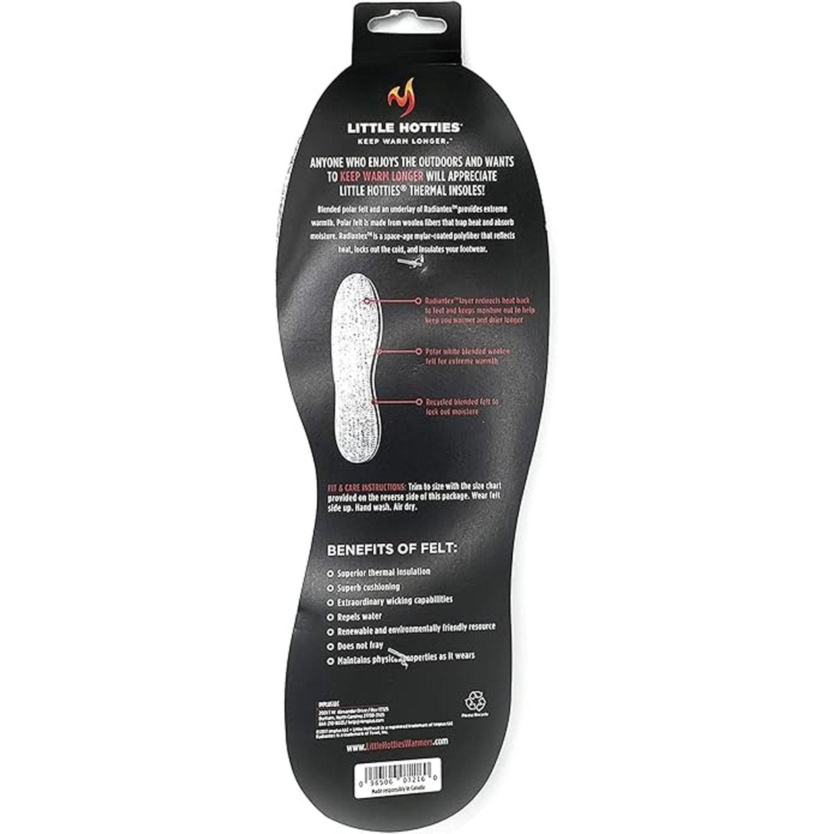Little Hotties Thermal Insole, 5 Hours of Warmth - Forza Sports
