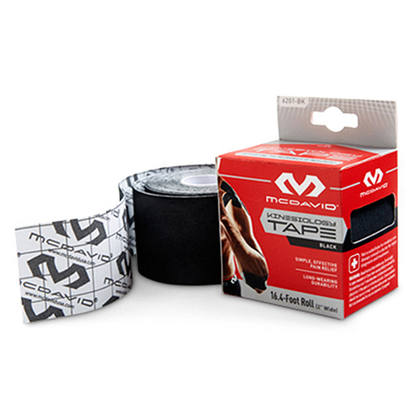 McDavid 6201 Kinesiology Tape 16.4' (5m) Single Roll Box - Black McDavid