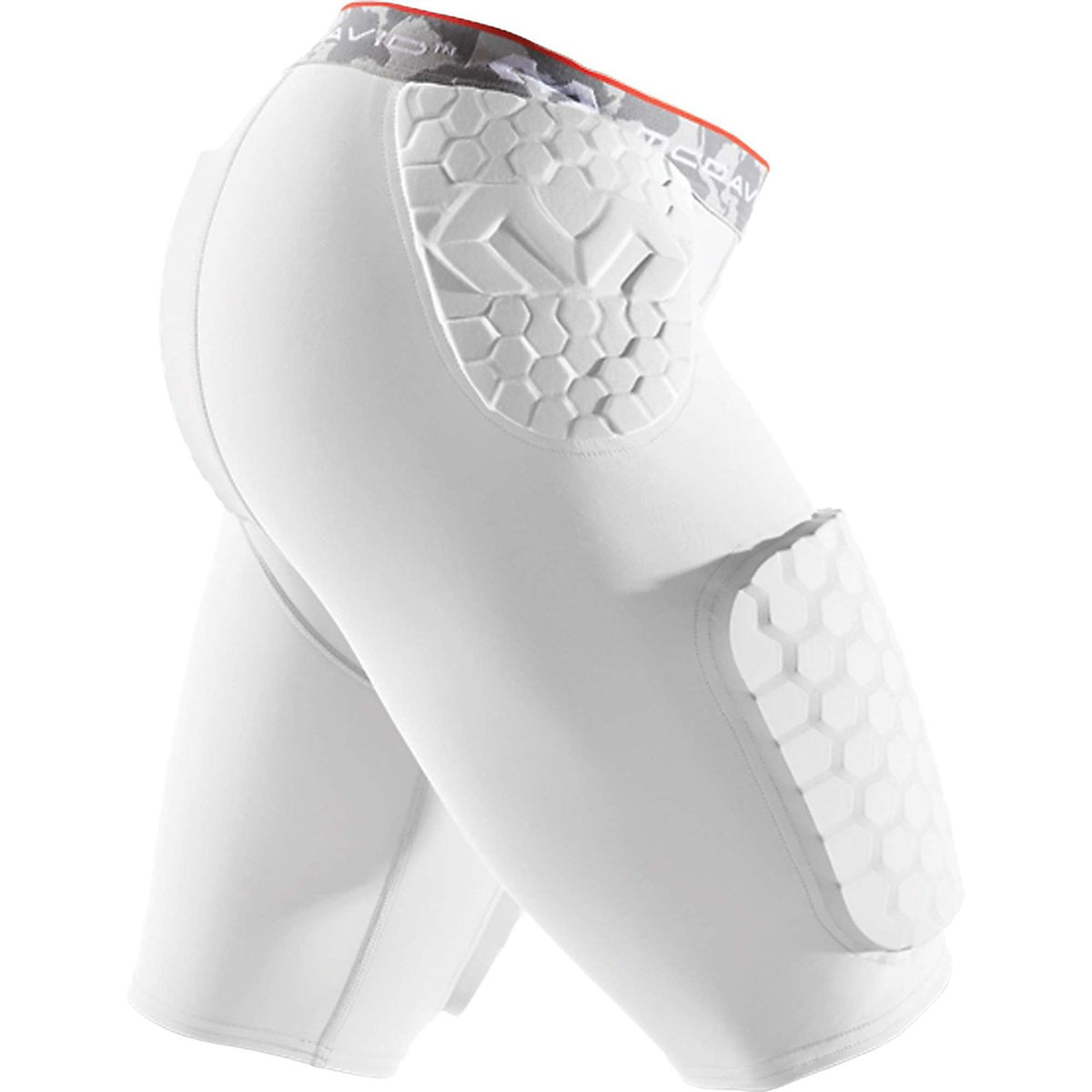 McDavid 737DD Hex Dual Density Thudd Shorts - White McDavid