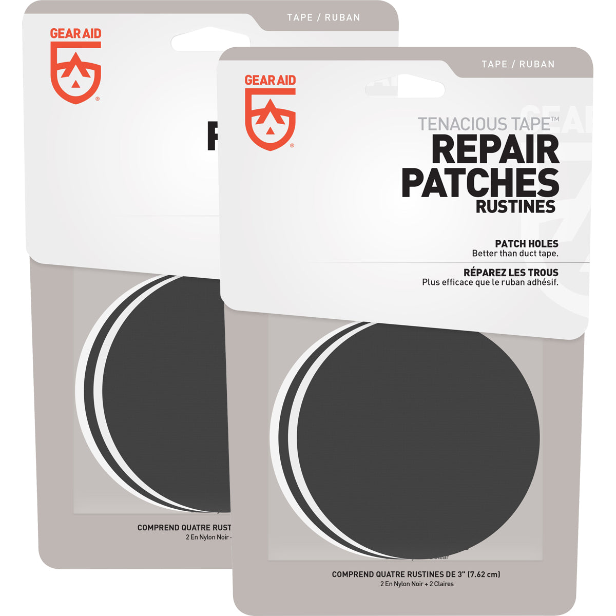 Gear Aid Tenacious Tape Repair Patches 2-Pack - Clear/Black Gear Aid