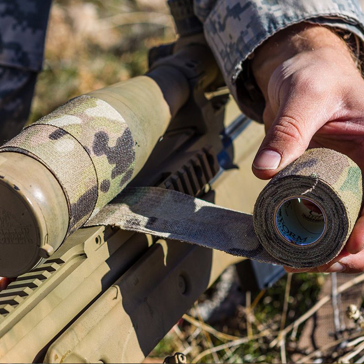 मैकनेट टैक्टिकल कैमो फॉर्म प्रोटेक्टिव स्ट्रेच फैब्रिक टेप रैप - फोर्ज़ा स्पोर्ट्स