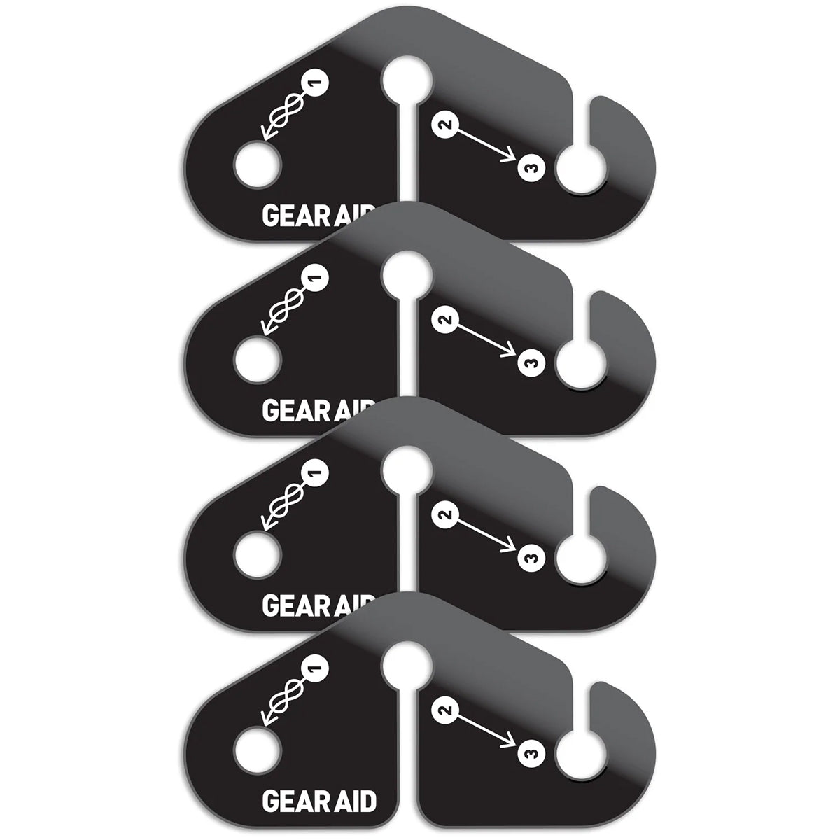 Gear Aid Outdoor Camping Line Tensioner 4-Pack - Black Gear Aid