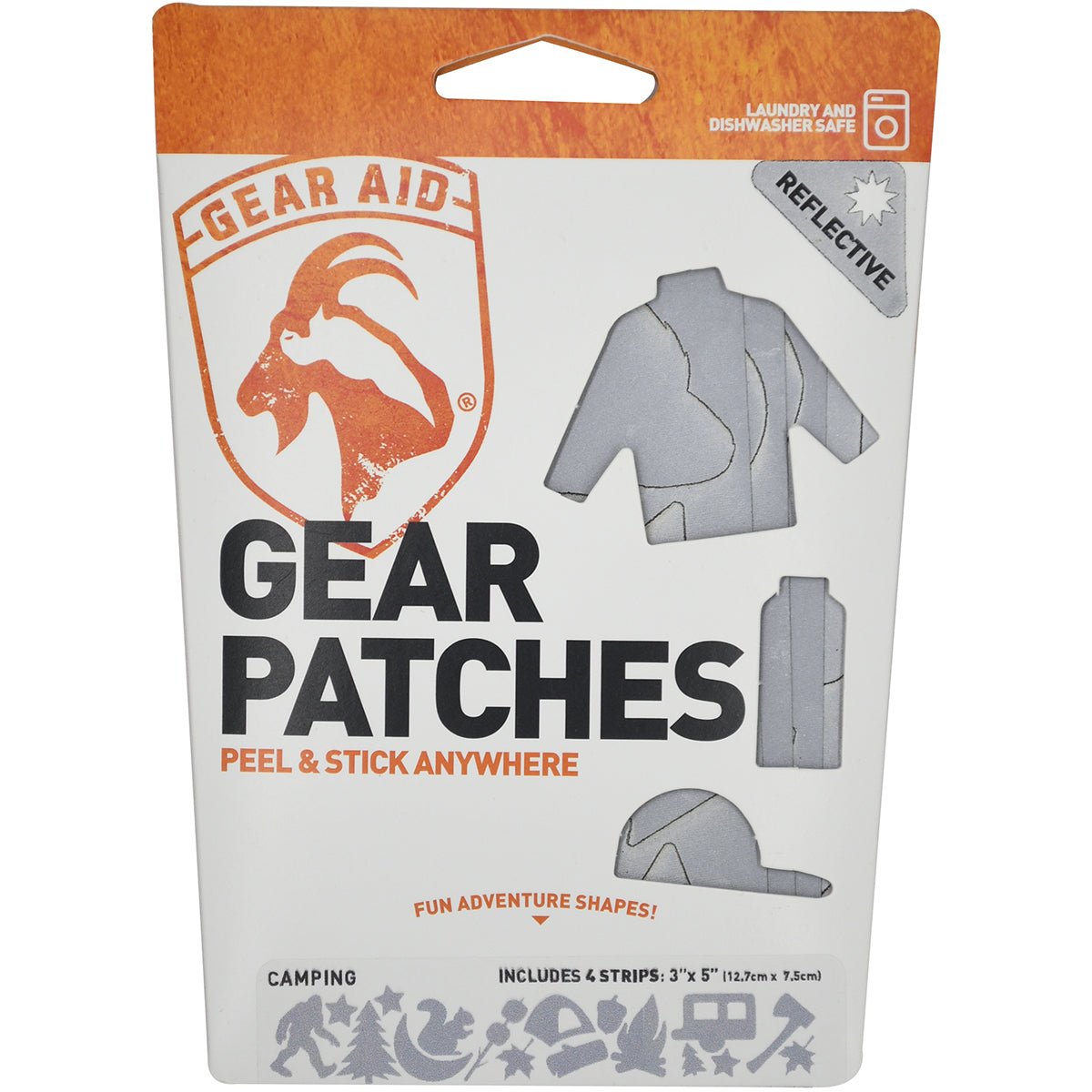 Gear Aid 5" No - Sew Peel and Stick Camping Gear Patches - Reflective - Forza Sports