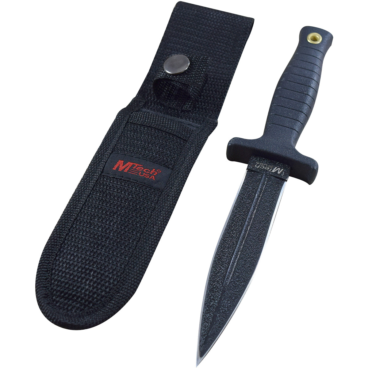 MTech USA Fixed Blade Boot Knife, Double Edged, 9" Overall, Black, MT-097 M-Tech