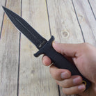 MTech USA Fixed Blade Boot Knife, Double Edged, 9" Overall, Black, MT-097 M-Tech