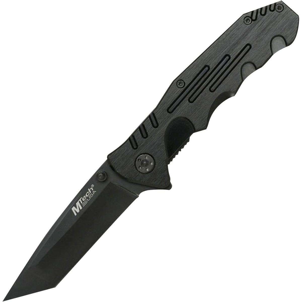 MTech USA Tactical Linerlock Tanto Folding Knife, 440 Steel Blade, MT-378 M-Tech