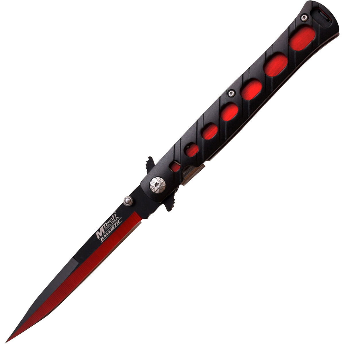 MTech USA Rescue Linerlock Spring Assisted Tanto Folding Knife, Red, MT-A317RD M-Tech
