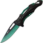 MTech USA Linerlock Spring Assisted Folding Knife, 3.5" Green Blade MT-A705G2-GN M-Tech