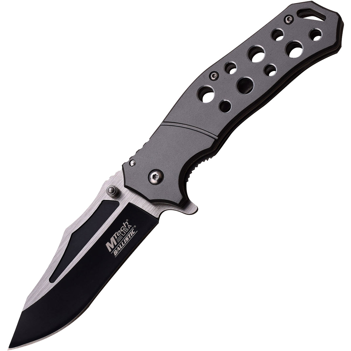 MTech USA Linerlock Spring Assisted Folding Knife, 3.5" Two-Tone Blade MT-A951GY M-Tech